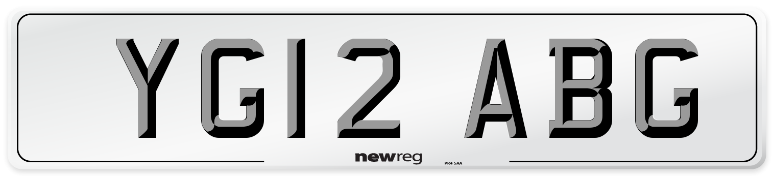 YG12 ABG Number Plate from New Reg